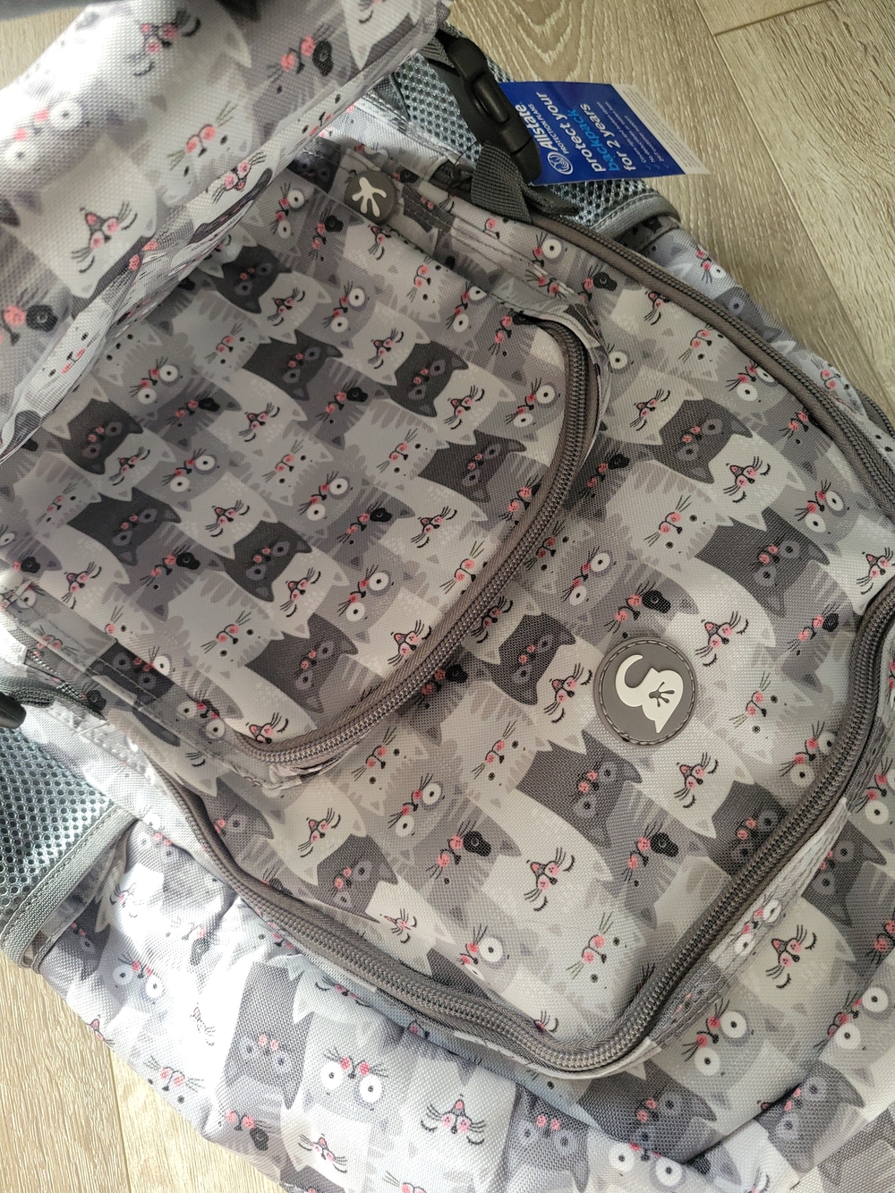 Geckobrands Kitty Cat Print Backpack & Lunch Bag Set - Picture 4 of 6